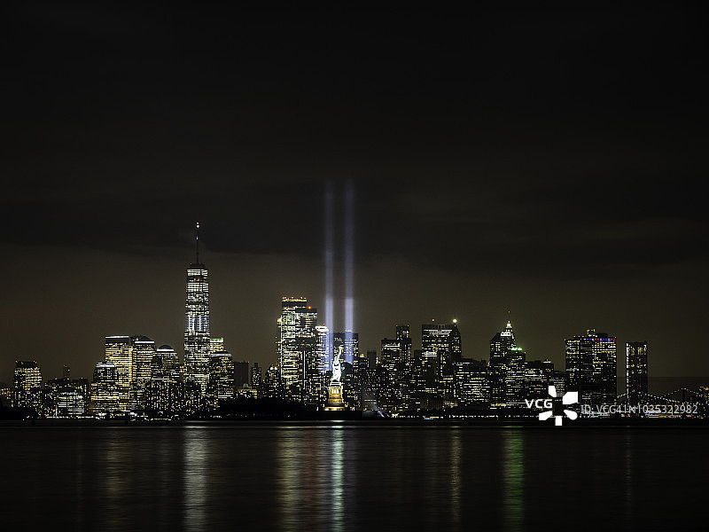 9/11纪念光图片素材