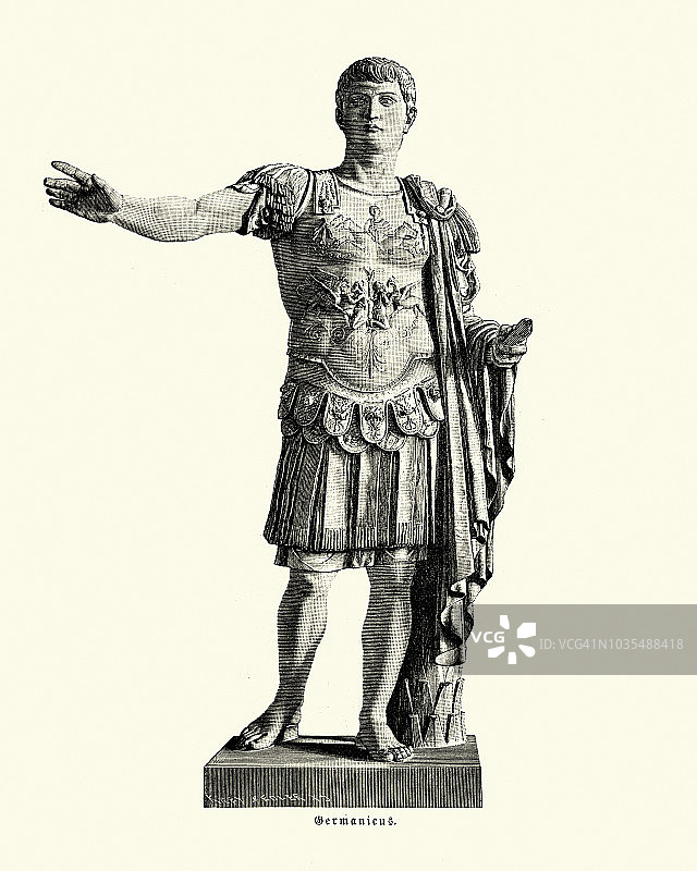古罗马，日耳曼尼库斯雕像图片素材