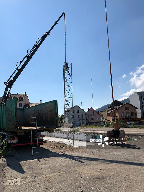 瑞士比尔的建筑工地图片素材