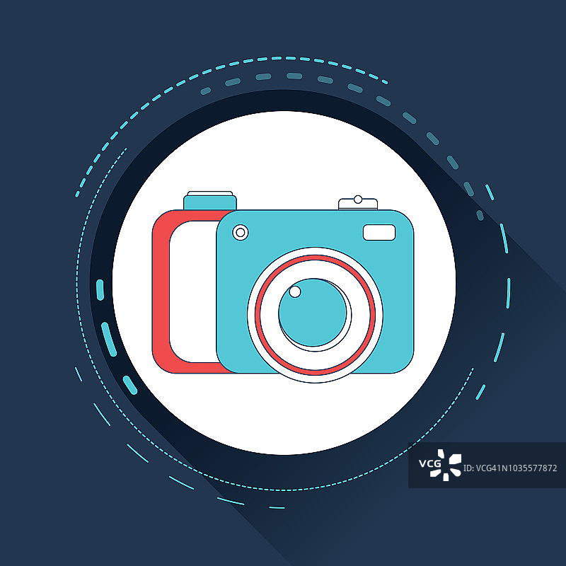 扁平风格数码相机图标图片素材