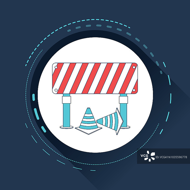 扁平化设计施工中图片素材