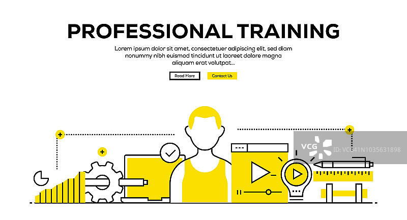 专业培训banner概念图片素材