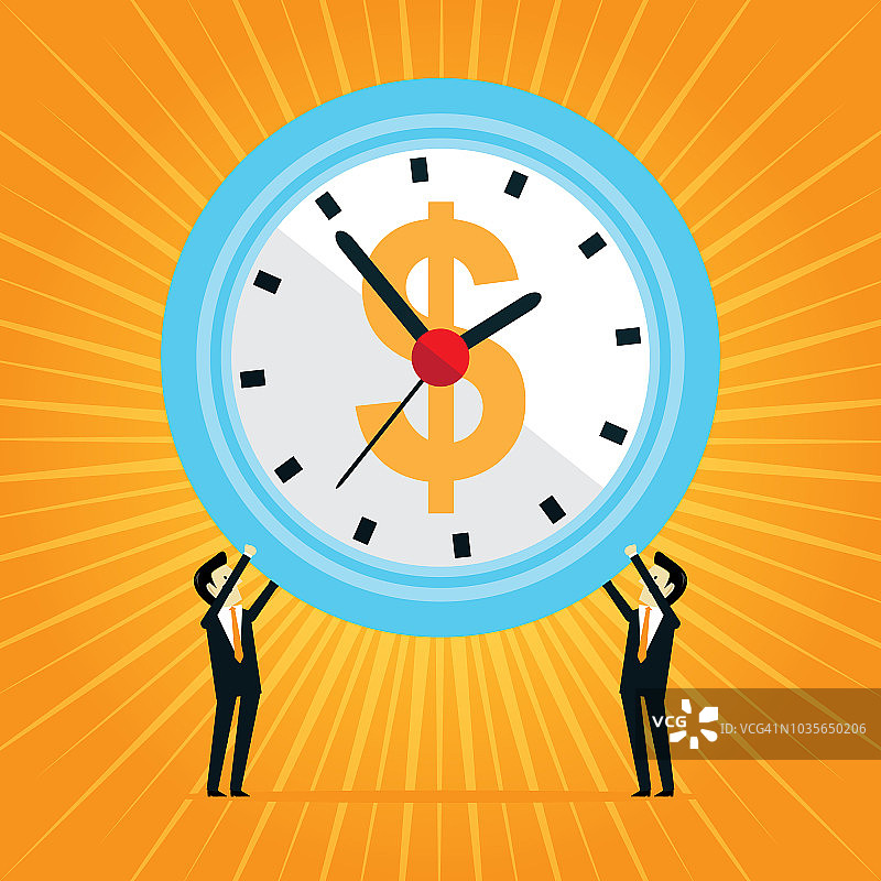 拥有时间和金钱的商人图片素材