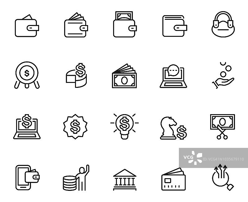 金融图标集图片素材