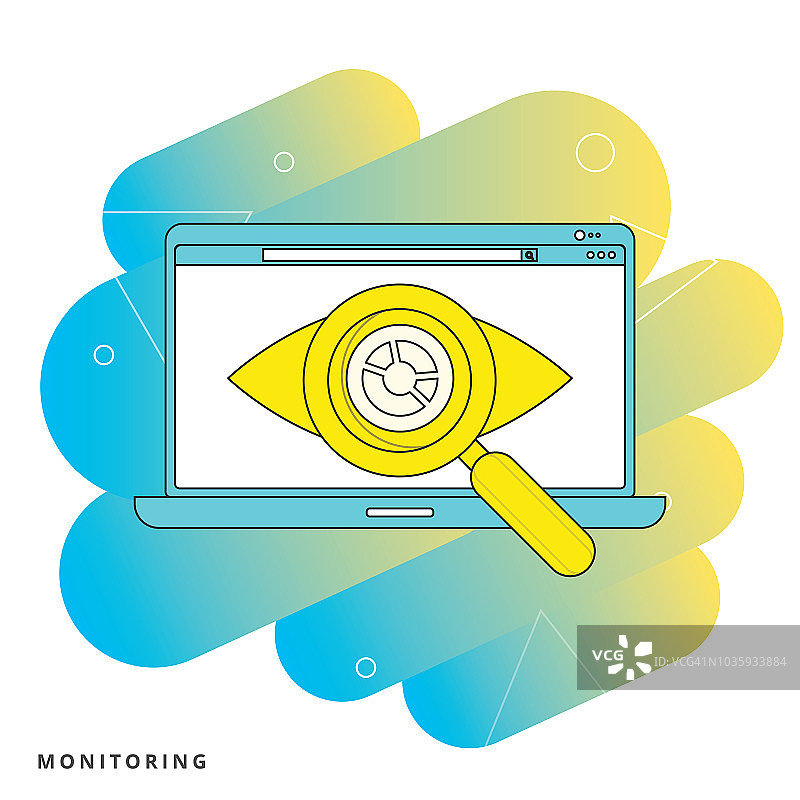 扁平化设计监控图片素材
