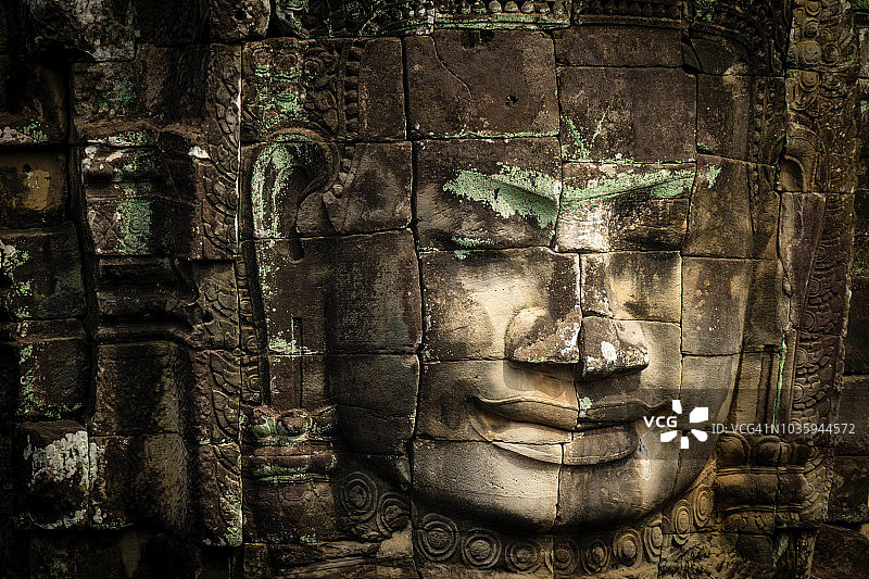 暹粒吴哥寺巴戎庙人面像图片素材