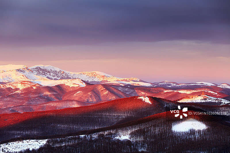 保加利亚巴尔干山脉中部山脊图片素材