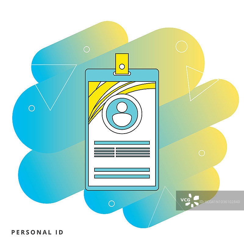 身份证、挂绳、徽章、ID卡概念图片素材