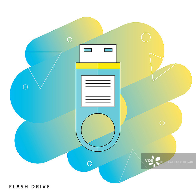 扁平风格USB闪存盘图片素材