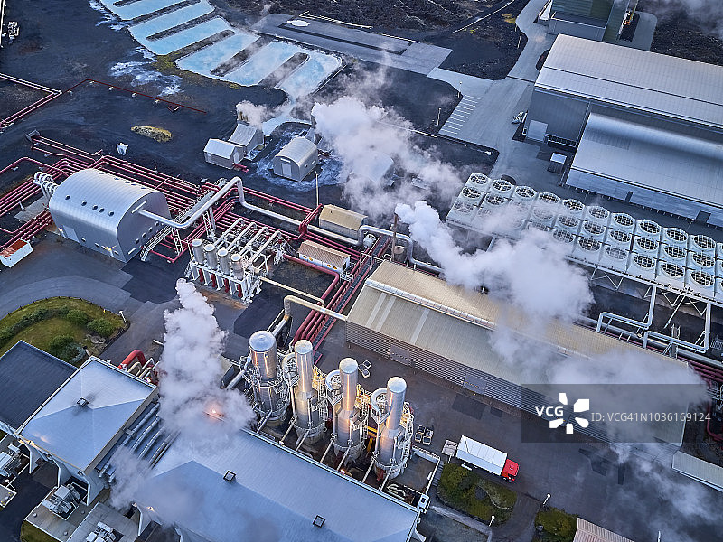 能源：地热发电厂图片素材