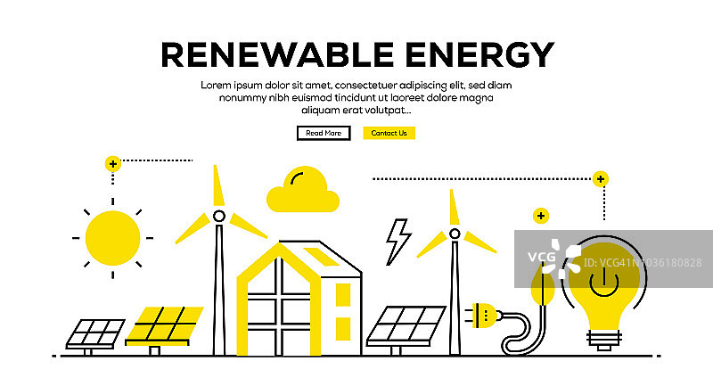 可再生能源banner概念图片素材