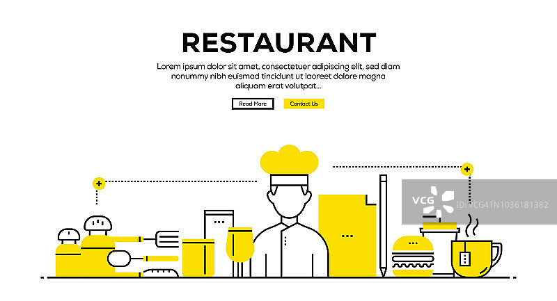 餐厅Banner概念图片素材
