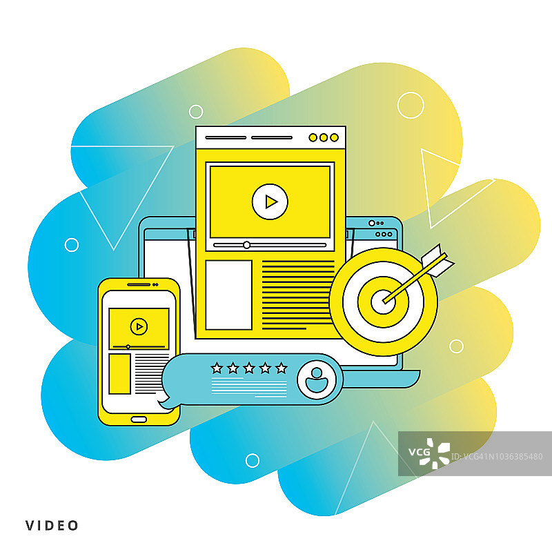 视频营销概念图片素材