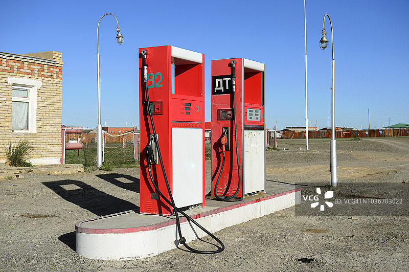 蒙古赛罕敖包的加油站图片素材