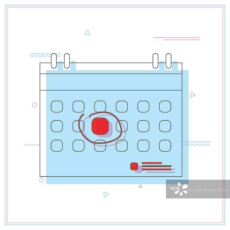 活动日历扁平设计图片素材