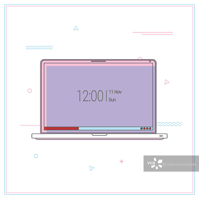 白色背景上的笔记本电脑图片素材