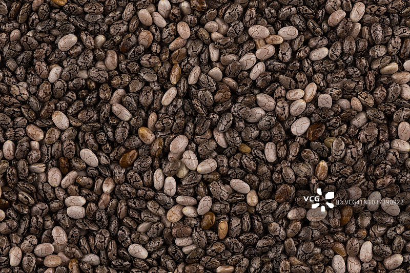 奇亚籽俯视图，可用作背景图片素材