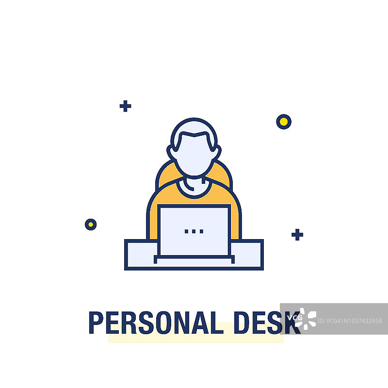 个人办公桌图标图片素材