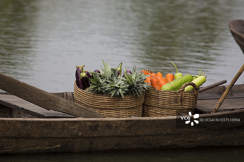 水上蔬菜市场图片素材