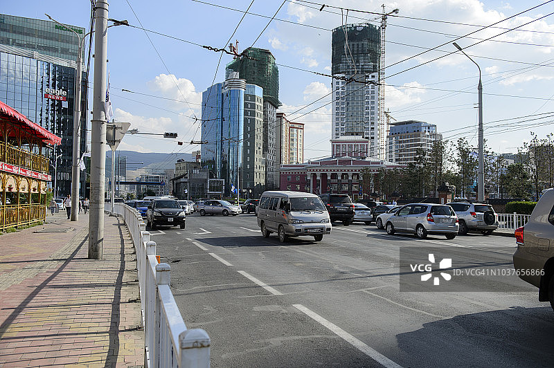 乌兰巴托城市天际线图片素材