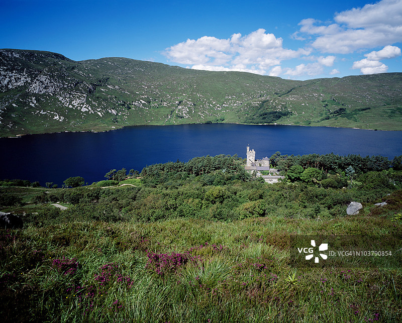 格伦维赫城堡，维赫湖，爱尔兰多尼戈尔郡图片素材