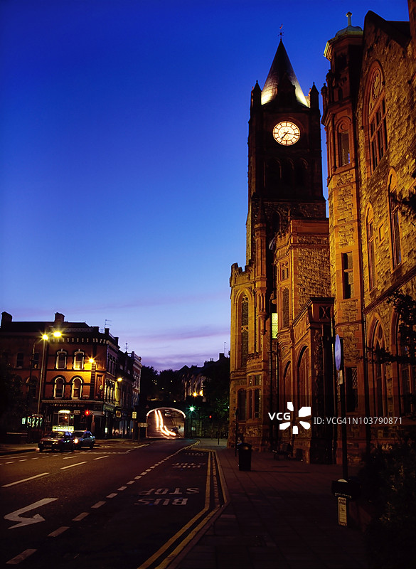 德里县的船湾门公会大厅，爱尔兰图片素材