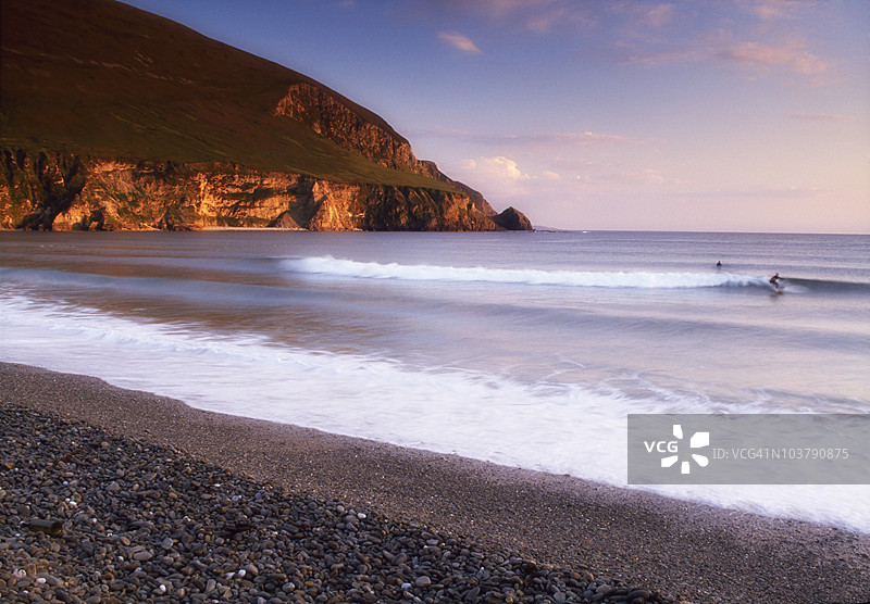 特拉莫尔湾，阿基尔岛，梅奥县，爱尔兰图片素材