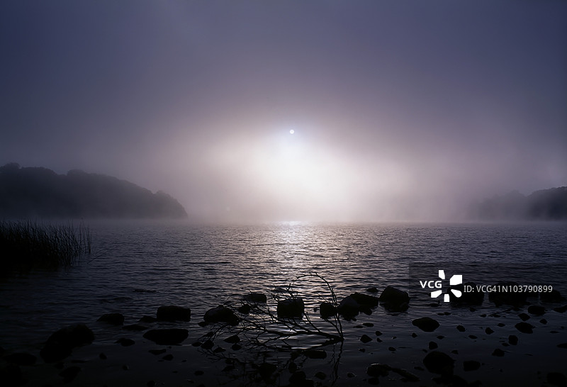 爱尔兰罗斯康蒙县的洛赫基湖图片素材