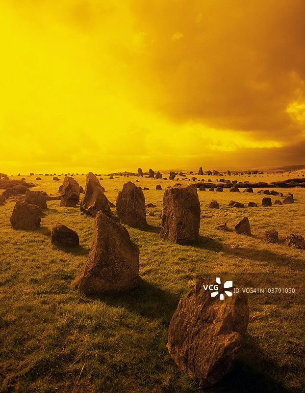 贝阿莫尔石圈，北爱尔兰蒂龙郡图片素材