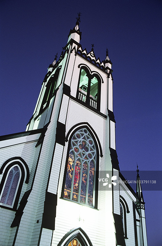 加拿大新斯科舍省卢嫩堡的圣约翰历史性 Anglican 教堂图片素材