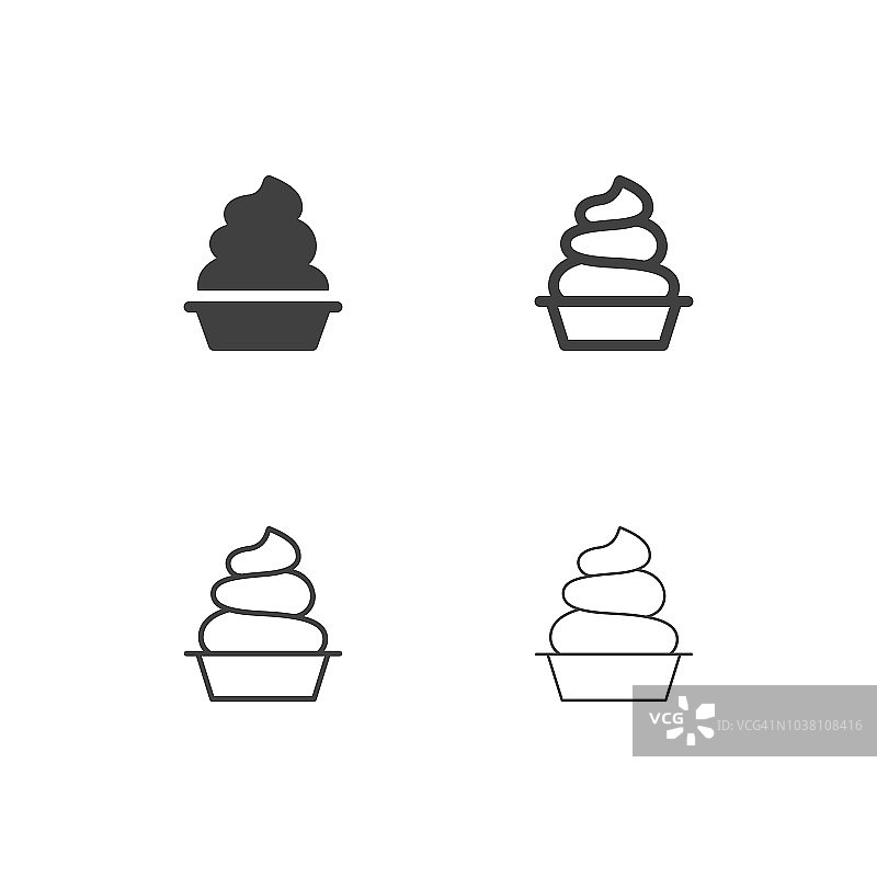 柔和冰淇淋图标系列图片素材