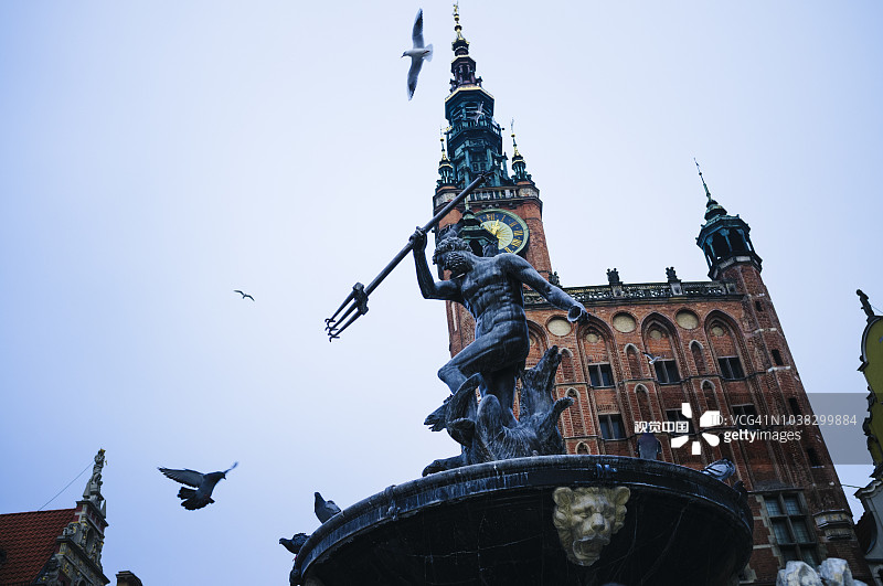 格但斯克海神喷泉图片素材