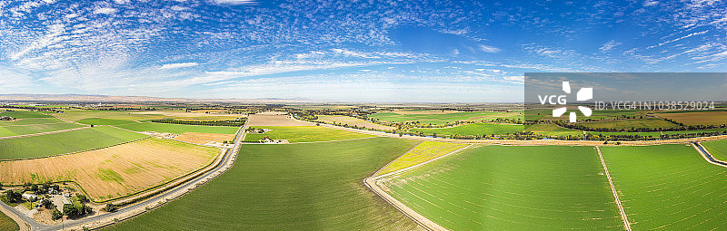 加利福尼亚州农田全景航拍图片素材