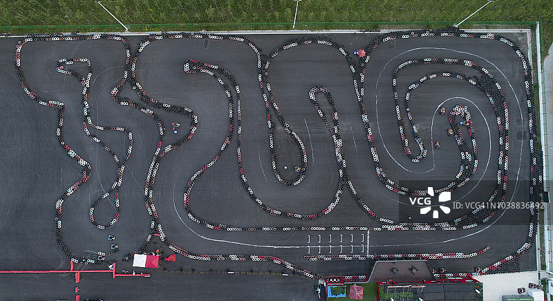 高速卡丁车赛道航拍图片素材