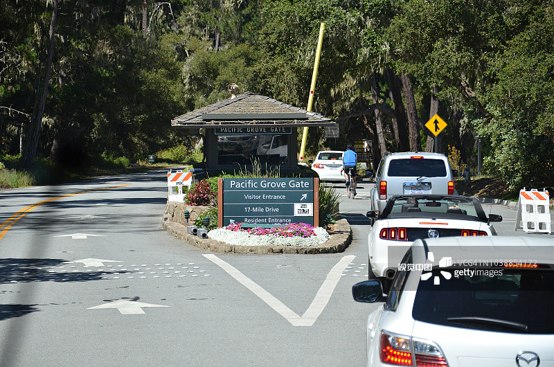 加利福尼亚州卡梅尔太平洋格罗夫门图片素材