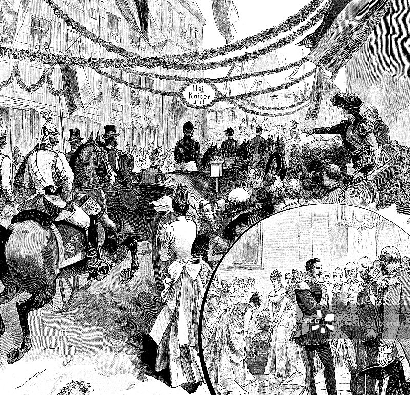 德国皇后进入弗伦斯堡图片素材