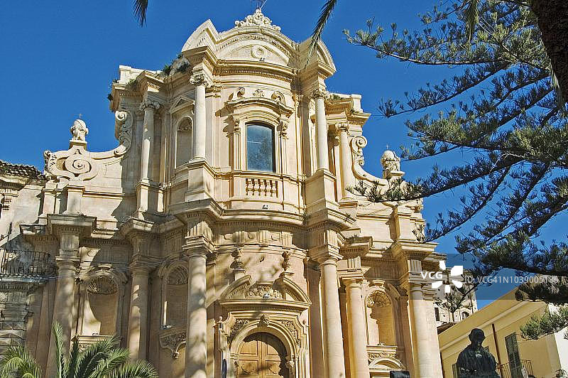 圣方济各教堂，联合国教科文组织世界文化遗产，意大利西西里岛诺托图片素材