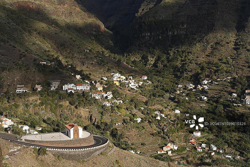 大雷伊谷圣安东尼奥教堂，西班牙戈梅拉岛，加那利群岛图片素材
