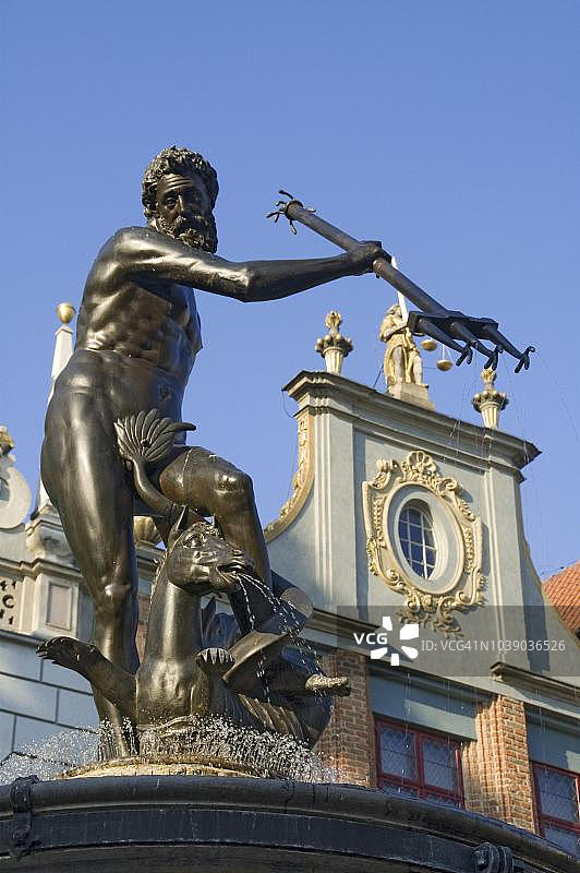 波兰格但斯克的海王星喷泉图片素材