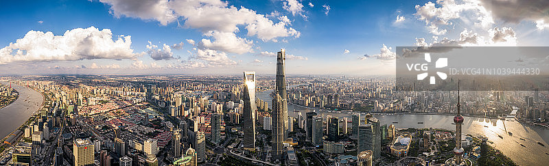 上海城市全景图片素材