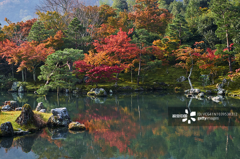 日本京都岚山天龙寺图片素材