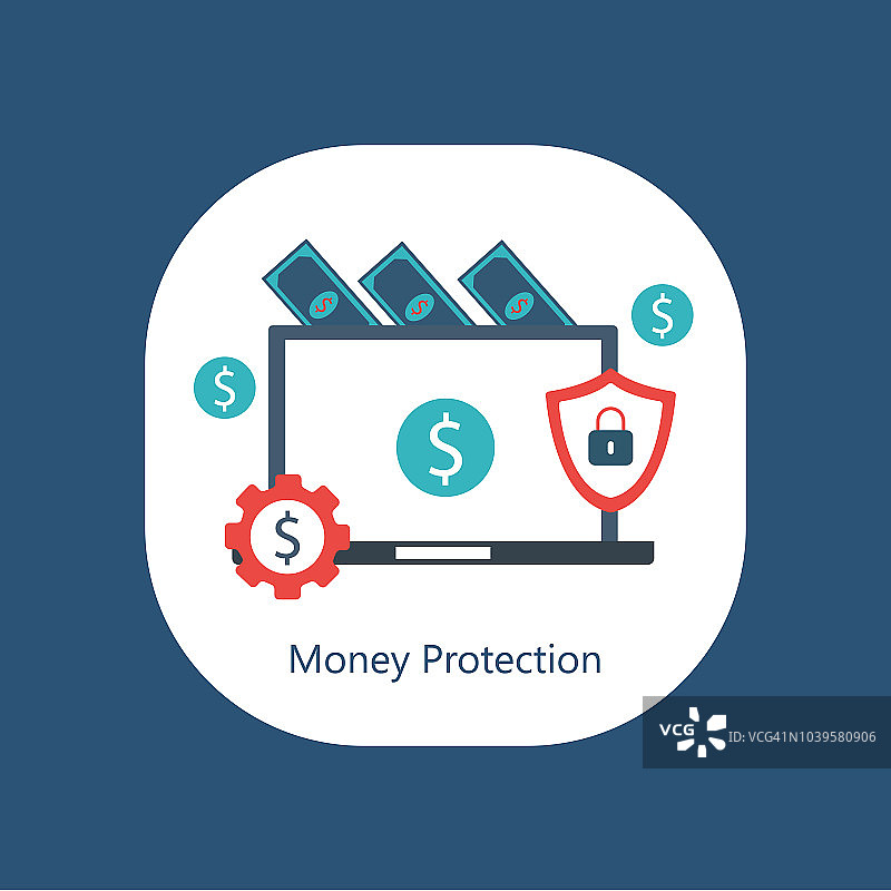 资金保护插画图片素材