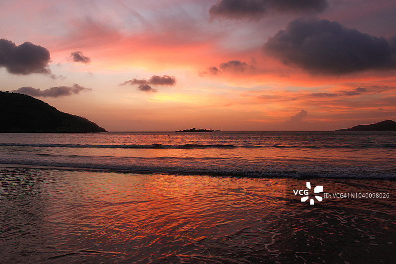 日落海滩图片素材