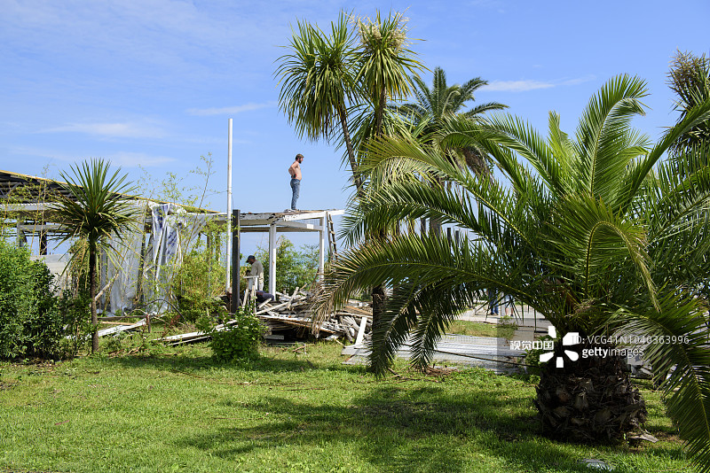 格鲁吉亚巴统的拆迁现场图片素材