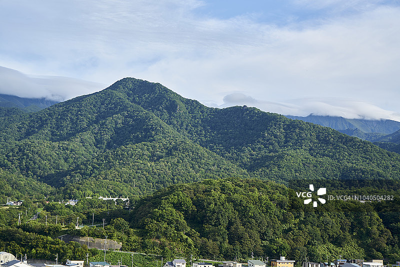日本北海道宇登吕知床国家公园全景图片素材