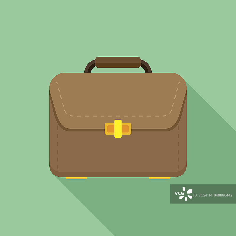 公文包图标（扁平风格）图片素材