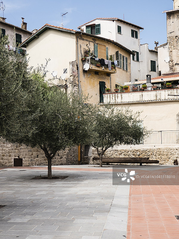 意大利利古里亚文蒂米利亚旧图方形影像，九月图片素材