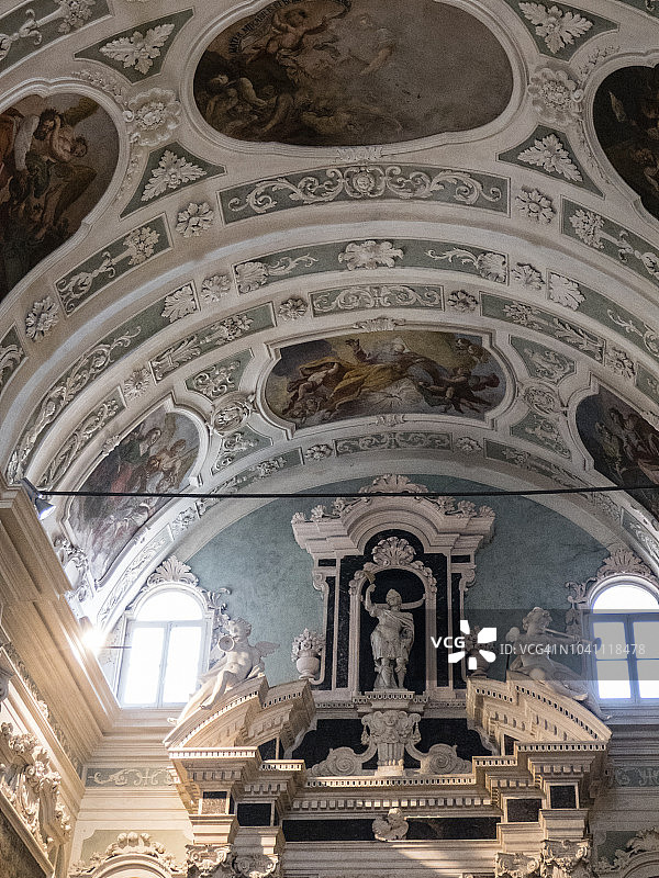 意大利利古里亚文蒂米利亚内里祈祷室内部图片素材