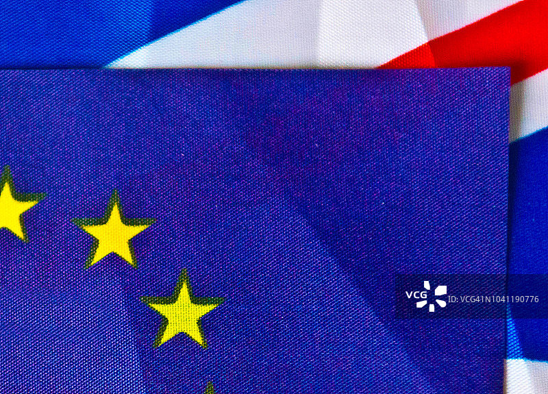 英国和欧元区旗帜图片素材