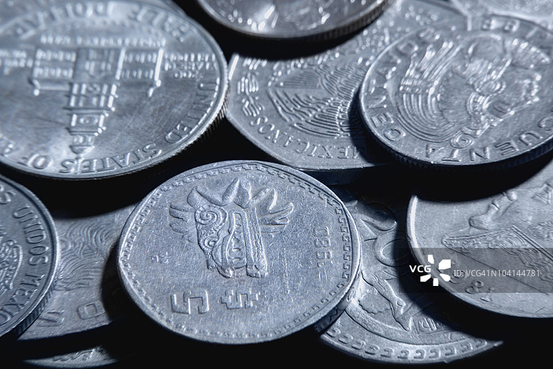 硬币特写图片素材